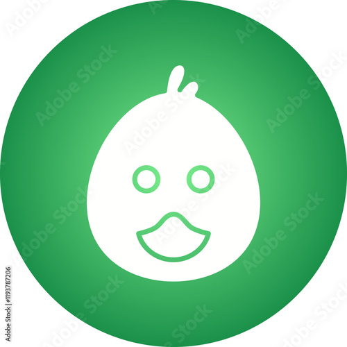 Duck Face icon single vector illustration