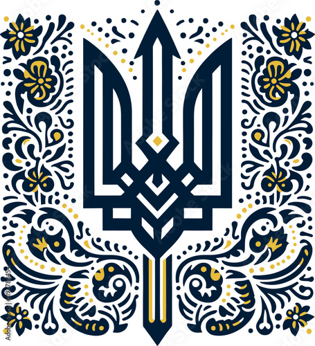 Vector image of the Ukrainian coat of arms