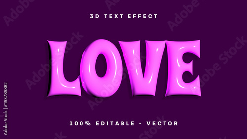 love 3d text effect
pink lovely 3d glossy love text effect editable