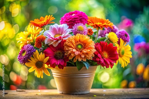 Wallpaper Mural Vibrant Flower Pot Home Decor & Garden Advertisement Stock Photo Torontodigital.ca