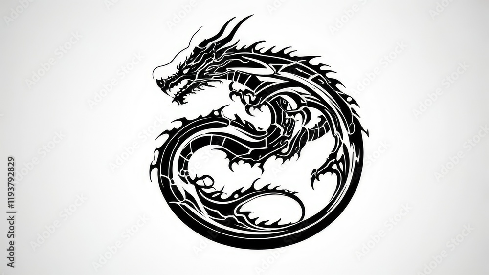 fierce dragon sketch in grayscale fierce dragon sketch in grayscale
