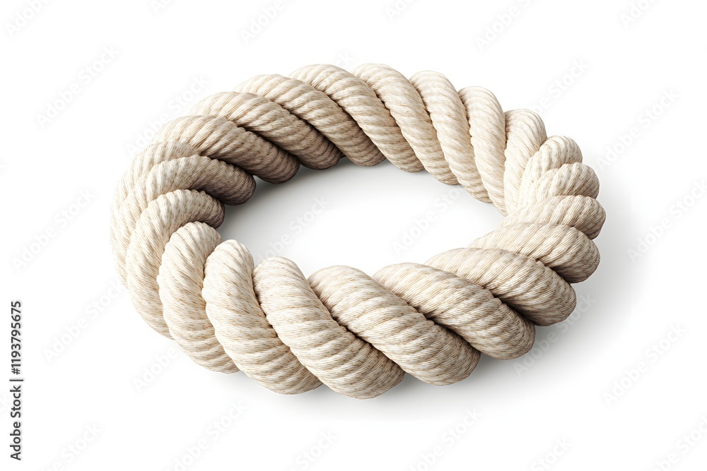Twisted Rope Forms a Circle: Nautical Design Twisted Rope Forms a Circle: Nautical Design