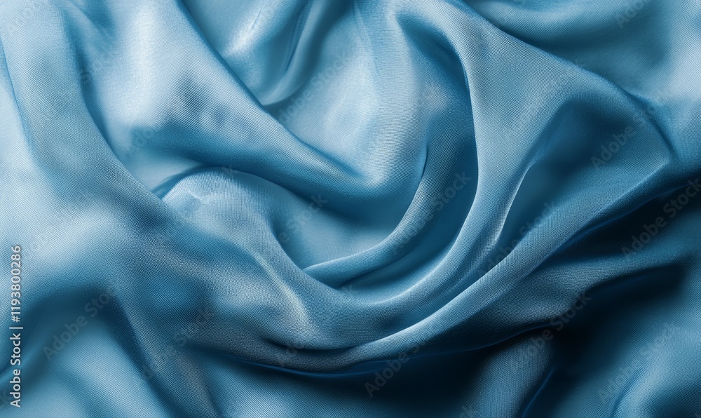 Obraz premium Abstract Blue Waves Flowing Fabric Texture