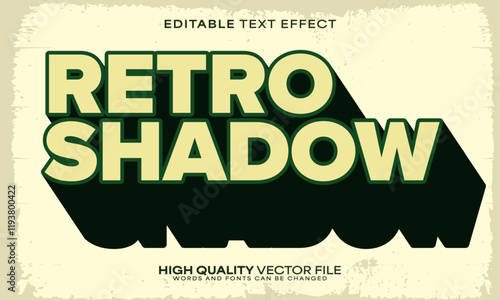 Retro classic text effect, editable text effect and vintage 3d font style bold shadow oldschool poster design