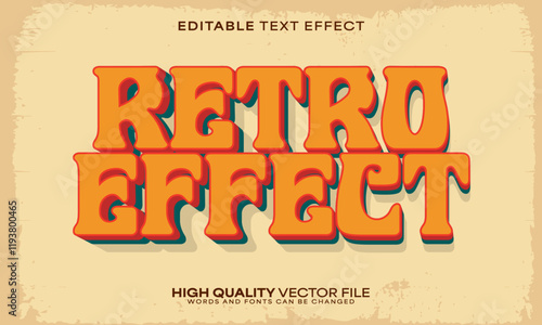 Retro classic text effect, editable text effect and vintage 3d font style bold shadow oldschool poster design