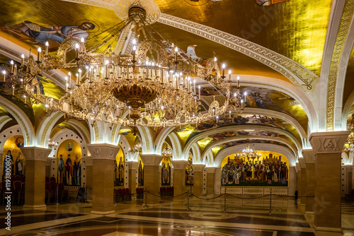 Underground floor of the Serbian Orthodox church of Saint Sava in Belgrade, Serbia.