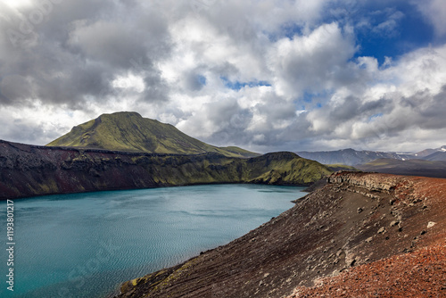 Volcanic crater in the Highlands of Iceland