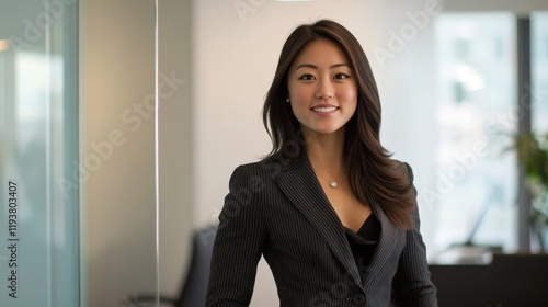 Professional businesswoman in office environment with confident expression Free Download Professional businesswoman in office environment with confident expression - GFXLoad