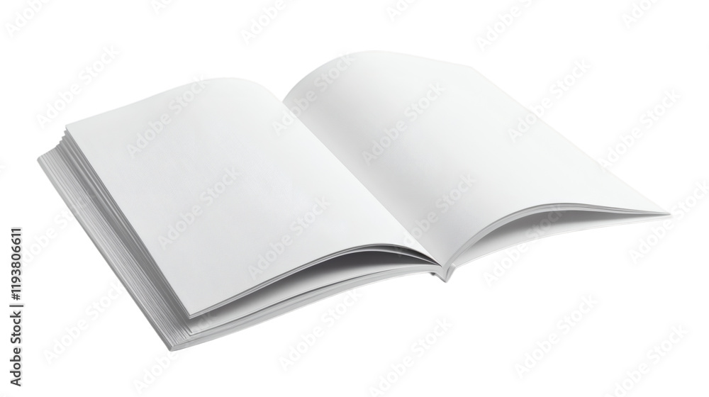 Blank half-folded booklet, postcard, flyer or brochure mockup, isolated on white background Blank half-folded booklet, postcard, flyer or brochure mockup, isolated on white background