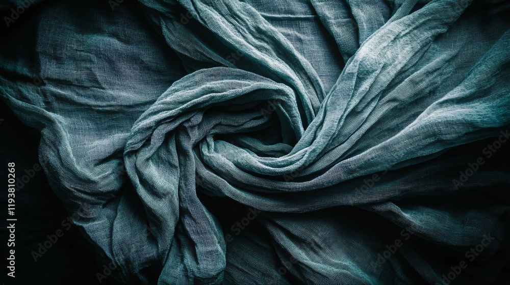 Elegant Teal Fabric Swirls Abstract Texture Background Elegant Teal Fabric Swirls Abstract Texture Background