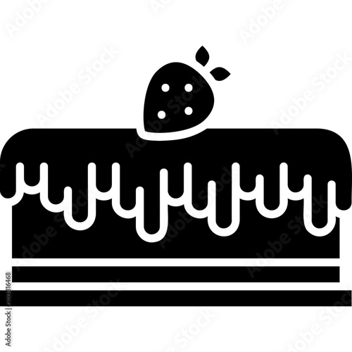 Cake II icon single vector illustration