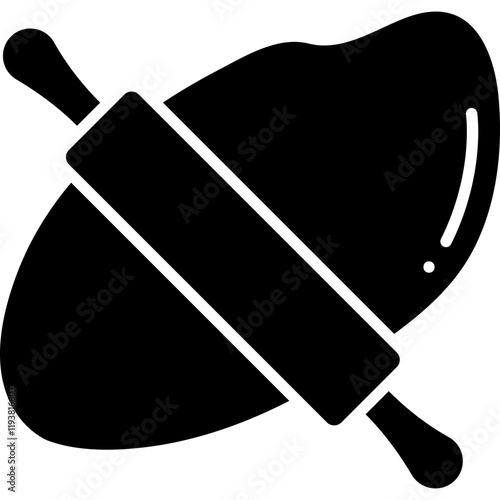 Rolling Dough icon single vector illustration