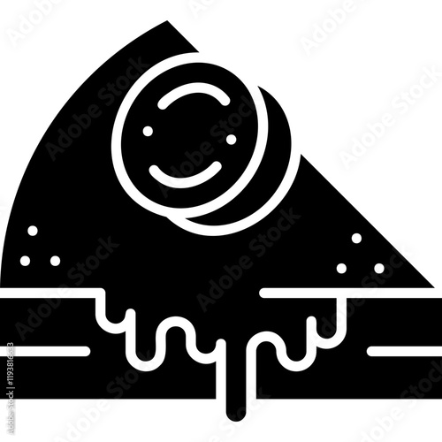 Slice of Cake I icon single vector illustration