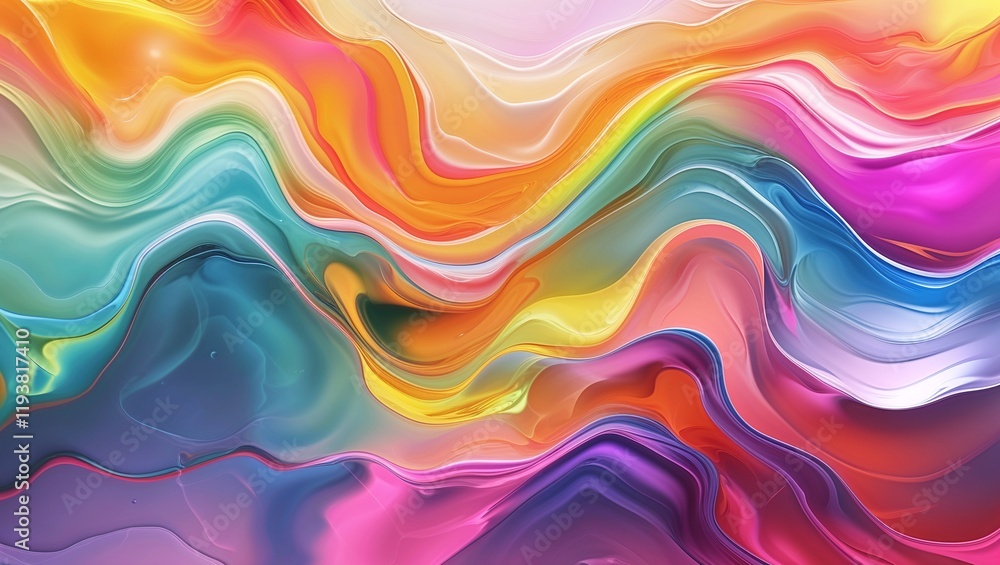 Obraz premium A mesmerizing abstract background featuring vibrant swirling colors and fluid shapes, creating a dynamic and captivating visual experience that draws the viewer into a world of artistic expression
