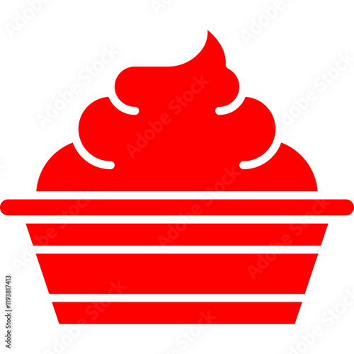 Whip Cream icon single vector illustration