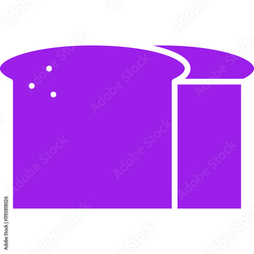 French Bread icon single vector illustration