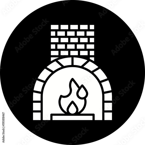 Fire Oven icon single vector illustration