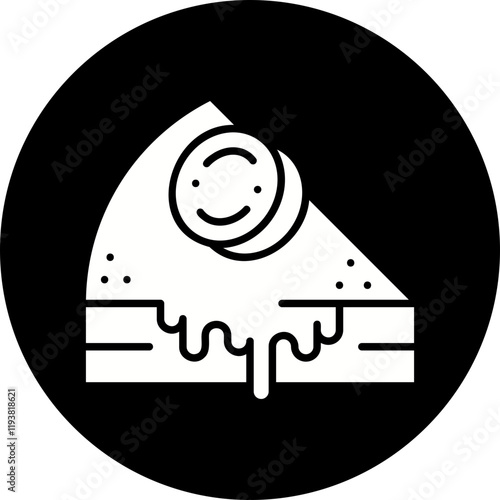 Slice of Cake I icon single vector illustration