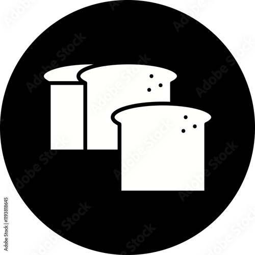 Sliced Bread icon single vector illustration