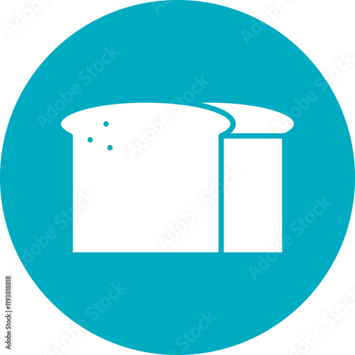 French Bread icon single vector illustration