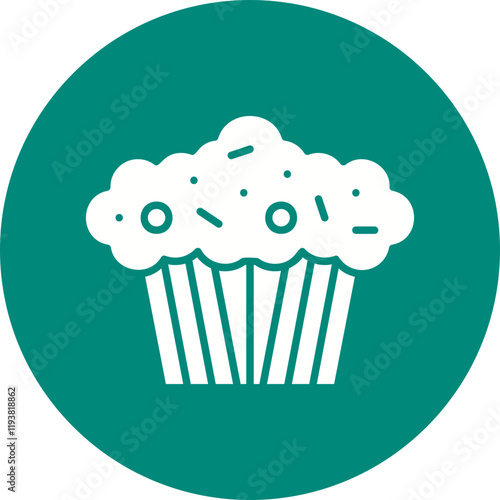 Muffin icon single vector illustration
