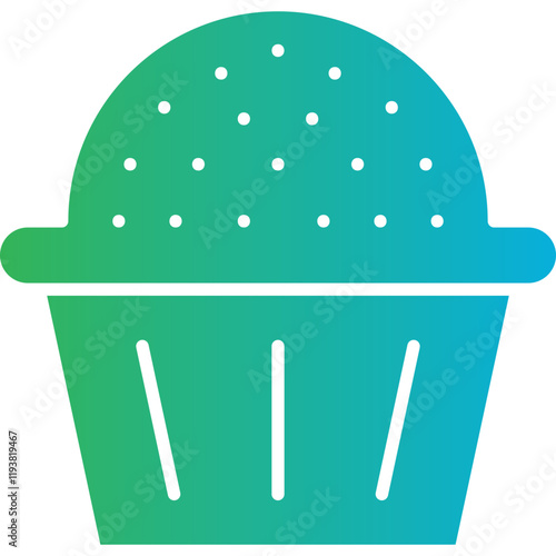 Cupcake icon single vector illustration