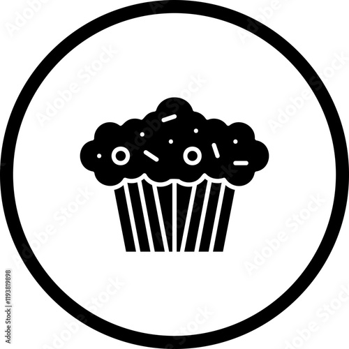 Muffin icon single vector illustration