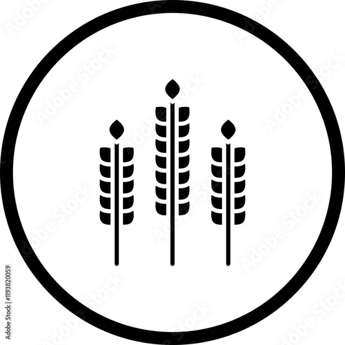 Wheat icon single vector illustration