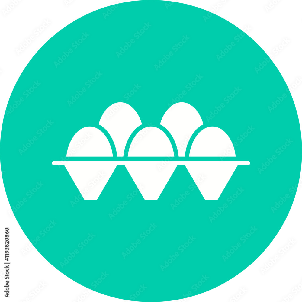 Fototapeta premium Eggs icon single vector illustration