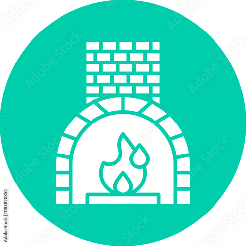 Fire Oven icon single vector illustration