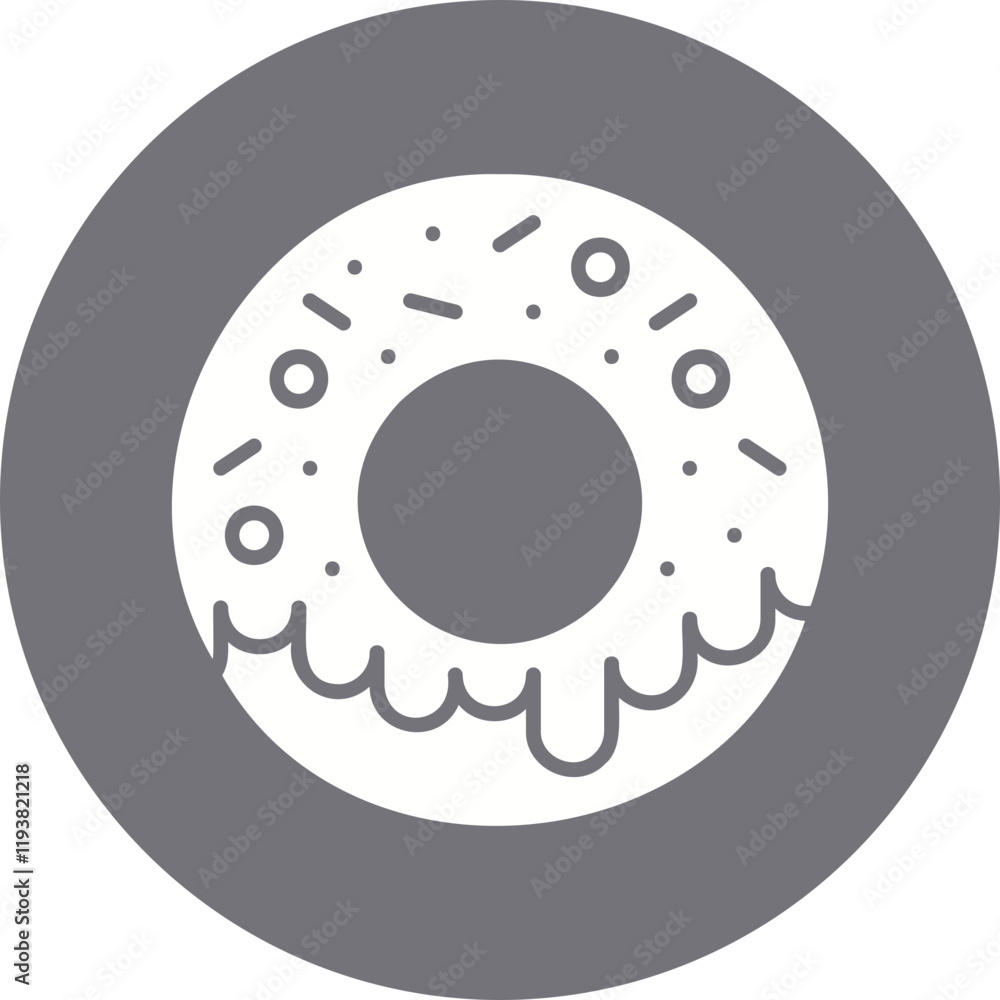 Doughnut icon single vector illustration Doughnut icon single vector illustration