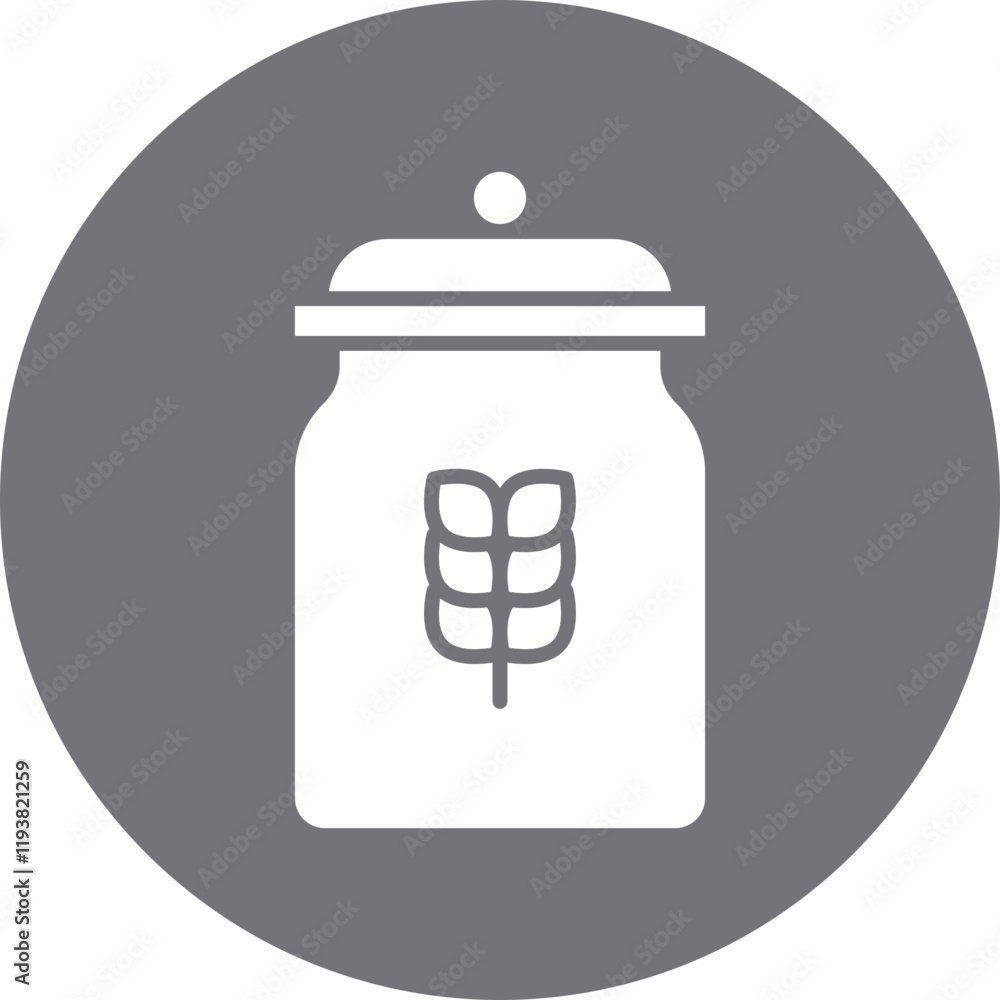 Flour Pot icon single vector illustration Flour Pot icon single vector illustration