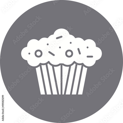 Muffin icon single vector illustration