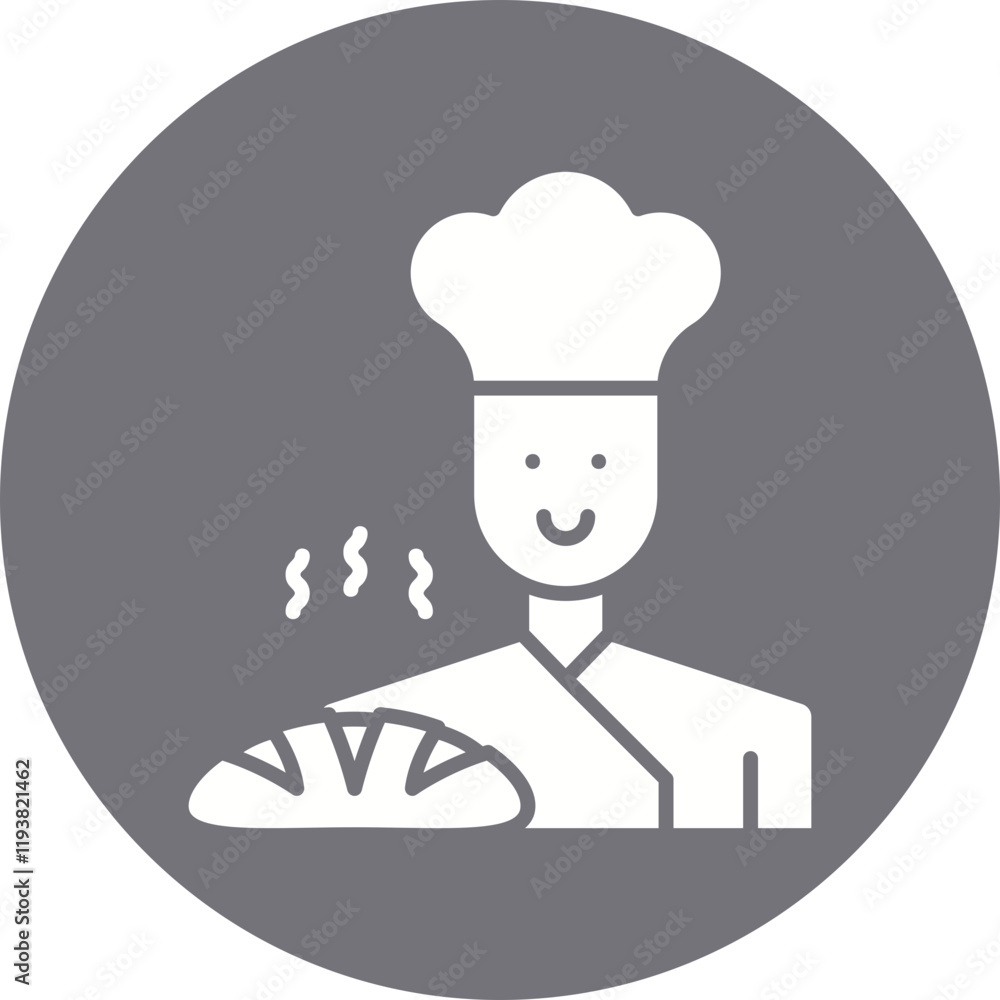 Baker icon single vector illustration