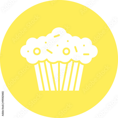 Muffin icon single vector illustration