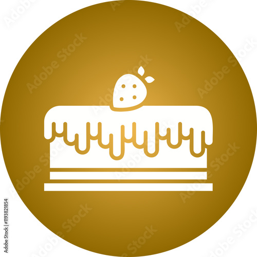 Cake II icon single vector illustration