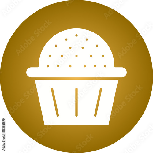 Cupcake icon single vector illustration