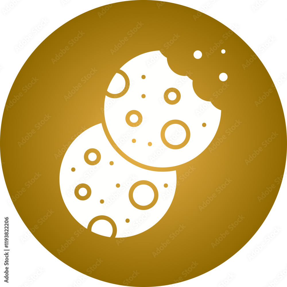 Fototapeta premium Biscuit II icon single vector illustration