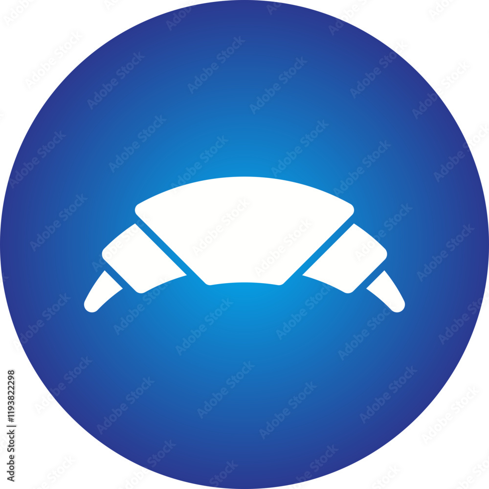 Crossiant II icon single vector illustration Crossiant II icon single vector illustration