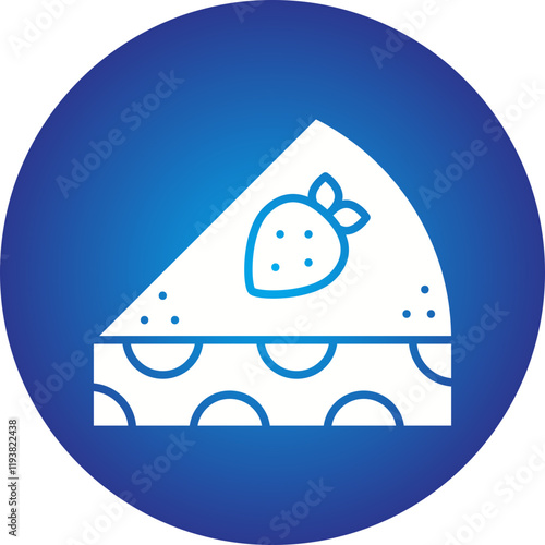 Slice of Cake II icon single vector illustration