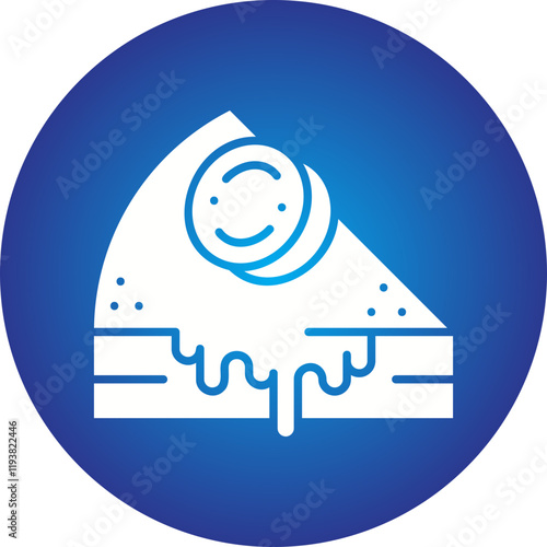 Slice of Cake I icon single vector illustration