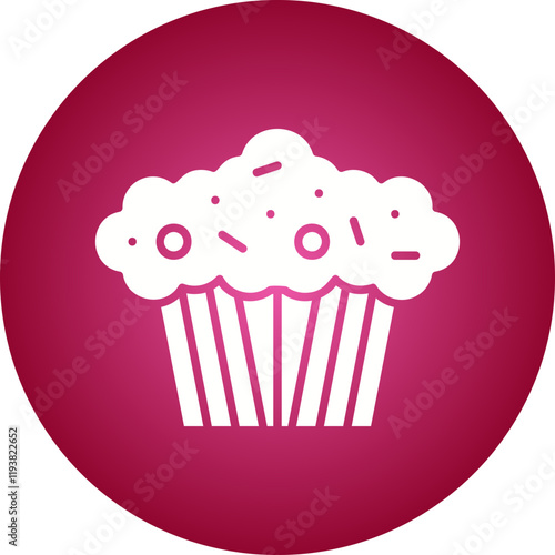 Muffin icon single vector illustration