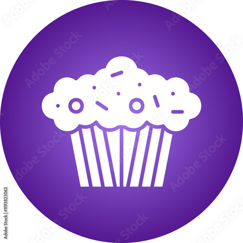 Muffin icon single vector illustration