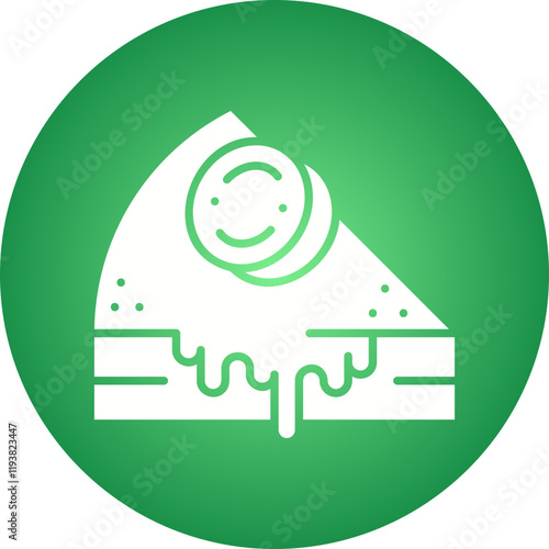 Slice of Cake I icon single vector illustration