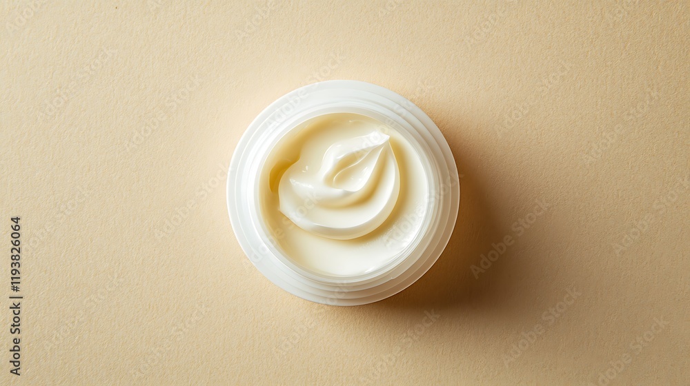 Top View of White Skincare Tube with Open End Top View of White Skincare Tube with Open End