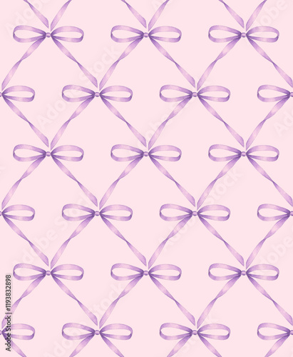 Watercolor bow seamless pat...