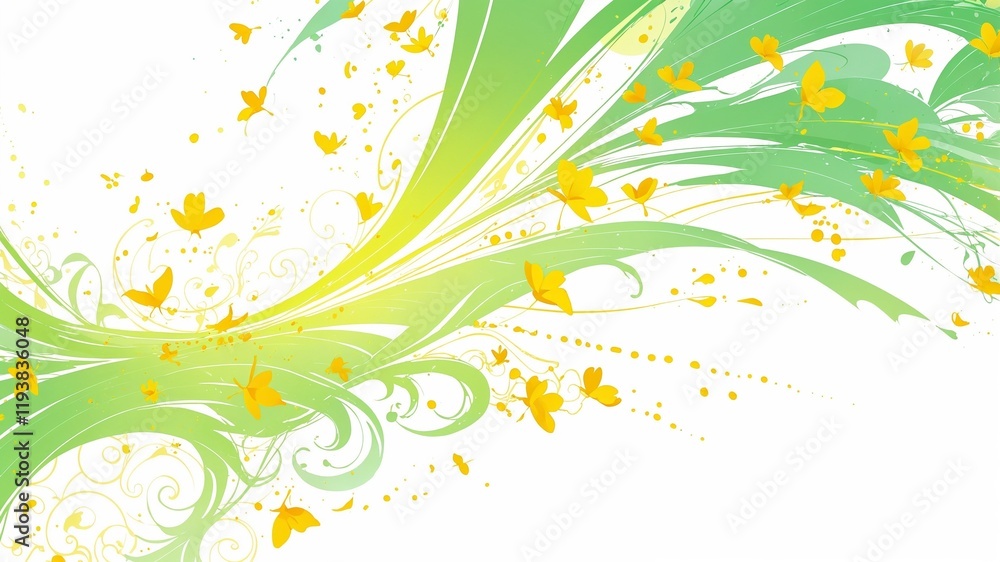 abstract background with flowers and butterflies abstract background with flowers and butterflies