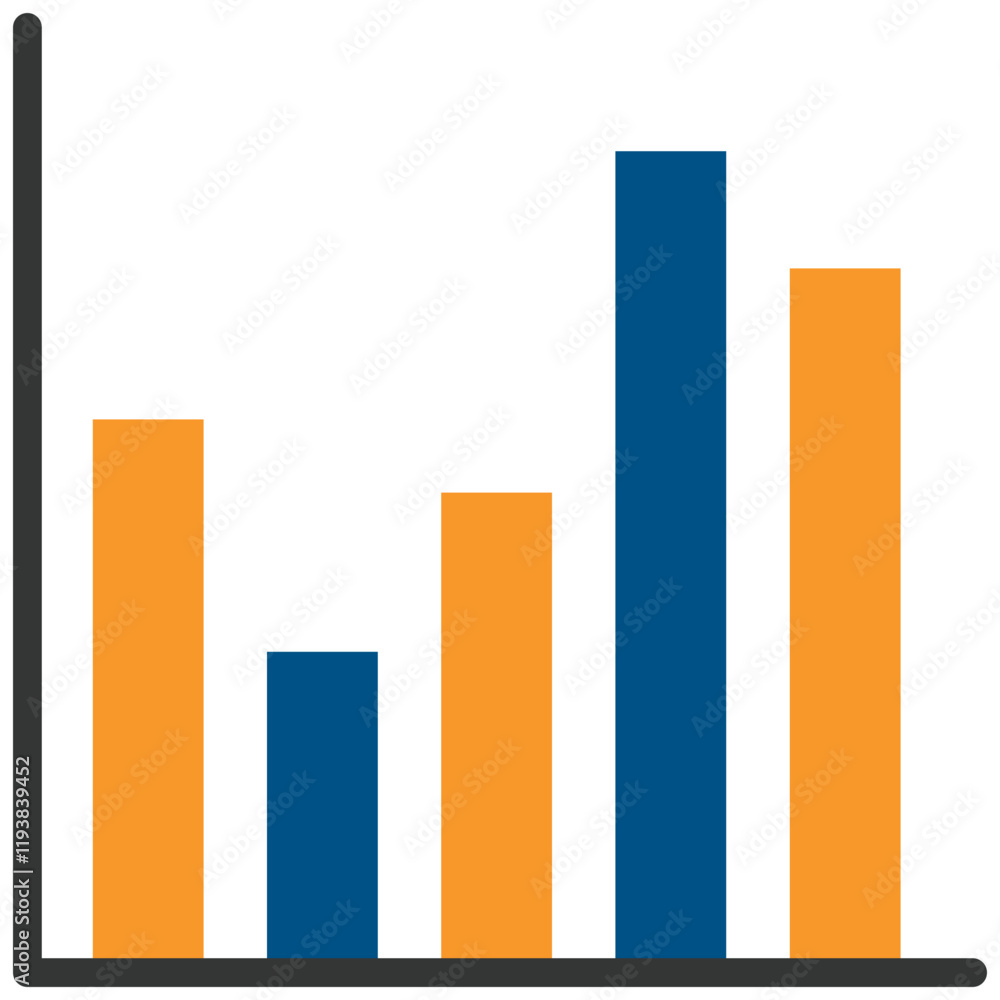Single colourf arrow growing pointing up on chart graph bars line icon, success graph trend upwards flat design interface infographic element for app ui web button, vector isolated on white background Single colourf arrow growing pointing up on chart graph bars line icon, success graph trend upwards flat design interface infographic element for app ui web button, vector isolated on white background