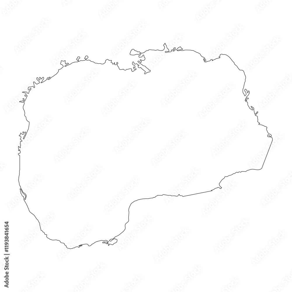 Gulf of Mexico map simple illustration on white background