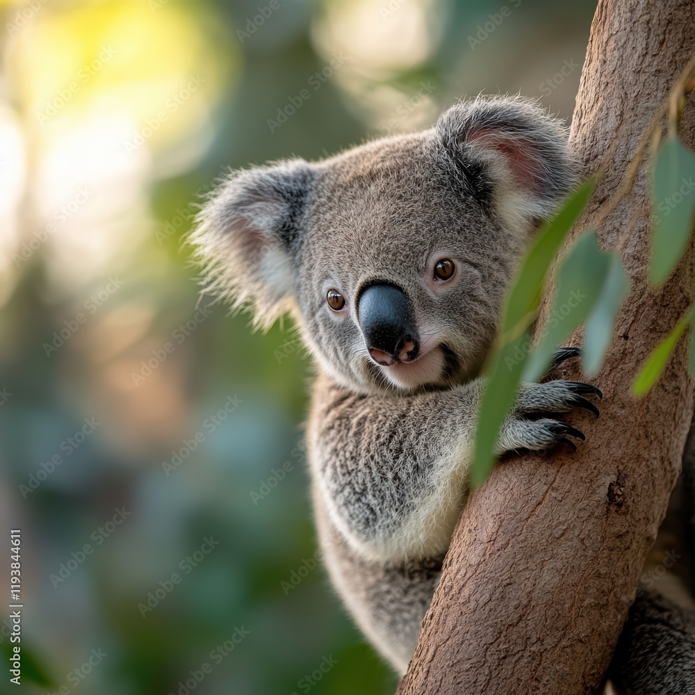 Fototapeta premium Curious Koala in Its Natural Habitat